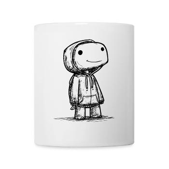 Kawaii Turtle Cartoon Sketch – Cute Motif - Mug - white - Front