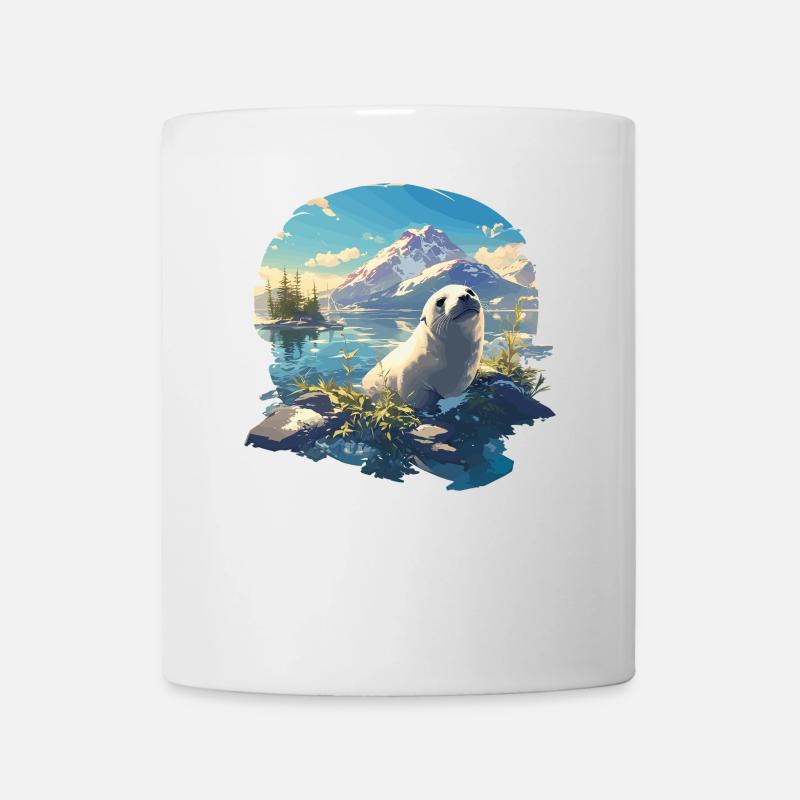 Robben Robbe - Tasse - Weiß