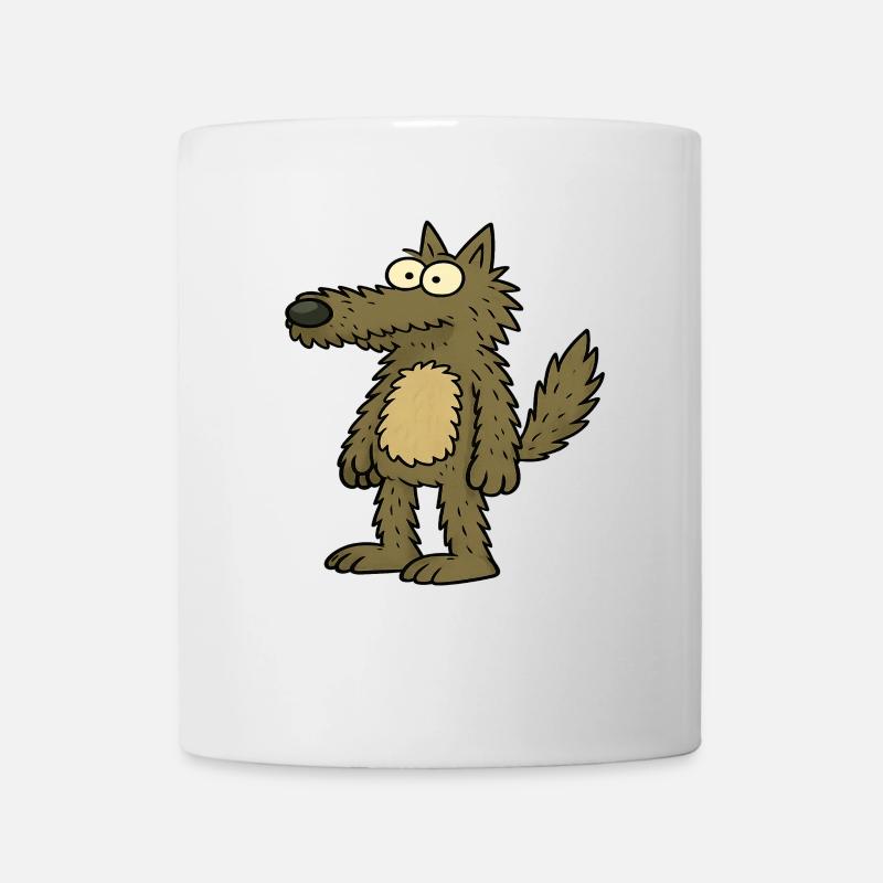 Wolfgang Wolf Cartoon - Tasse - Weiß