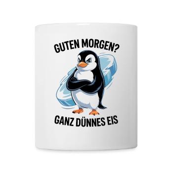 Good morning? Very thin ! Funny Penguin - Mug - white - Front