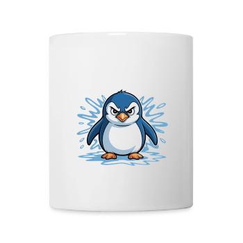Guten Morgen? Ganz dünnes Eis! Lustiger Pinguin - Tasse - Weiß - Vorne