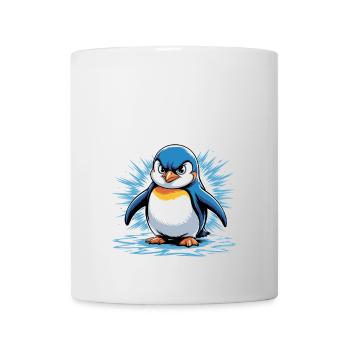 Guten Morgen? Ganz dünnes Eis! Lustiger Pinguin - Tasse - Weiß - Vorne