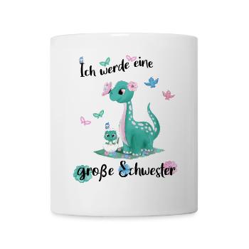 Nachwuchs Verkünden Ich Werde Große Schwester 2027 - Tasse - Weiß - Vorne