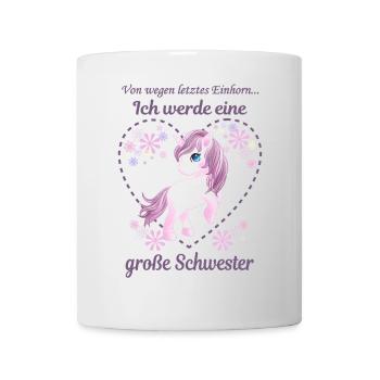 Nachwuchs Verkünden Ich Werde Große Schwester 2026 - Tasse - Weiß - Vorne