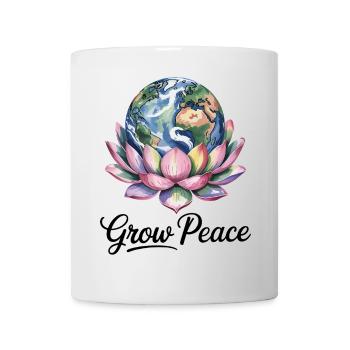 Grow Peace Earth Lotus Chemise - Mug blanc - blanc - Devant