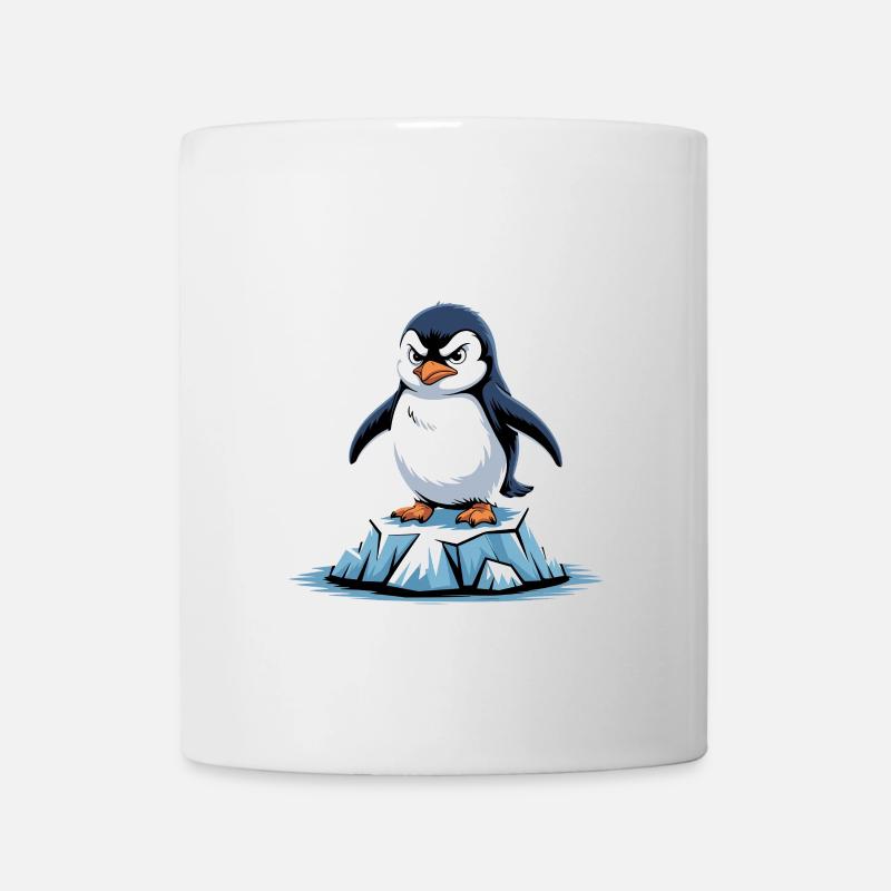 Guten Morgen? Ganz dünnes Eis! Lustiger Pinguin - Tasse - Weiß