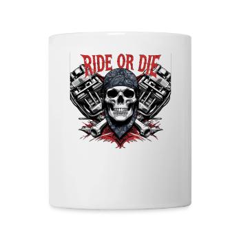 Moto Skull Ride ou Die Biker Chopper Rock - Mug blanc - blanc - Devant