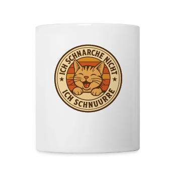 Je ne ronfle pas, je ronronne - chat vintage - Mug blanc - blanc - Devant