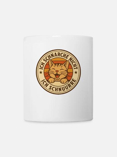 I don't snore, I purr - vintage cat - Mug - white