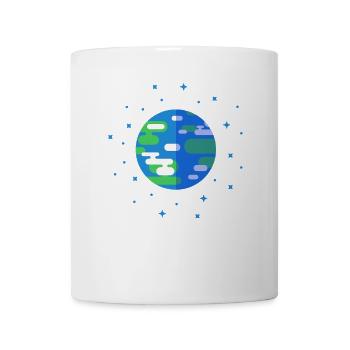 La Terre en bref - Planet Earth Minimalist - Mug blanc - blanc - Devant