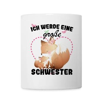 Nachwuchs Verkünden Ich Werde Große Schwester 2027 - Tasse - Weiß - Vorne