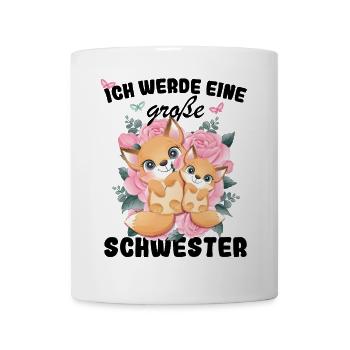 Nachwuchs Verkünden Ich Werde Große Schwester 2027 - Tasse - Weiß - Vorne