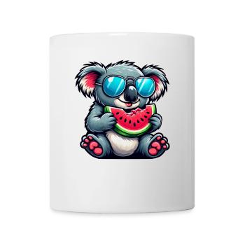 Süßer Koala Wassermelone Sommer Cartoon Frucht - Tasse - Weiß - Vorne