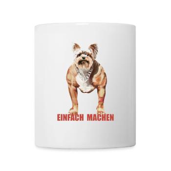 Humorvoller Doggynator mit Spruch - Tasse - Weiß - Vorne