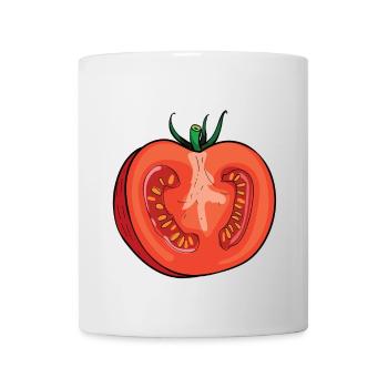 Tomate Kostüm Fasching Halloween Karneval Tomaten - Tasse - Weiß - Vorne