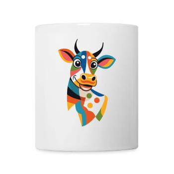 Funny colorful Cow lustige bunte kuh - Tasse - Weiß - Vorne