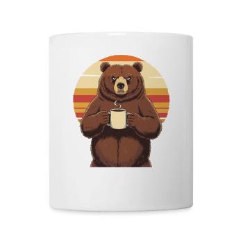 Grim Bear Coffee Mug Bears Coffee Tired - Mug - white - Front