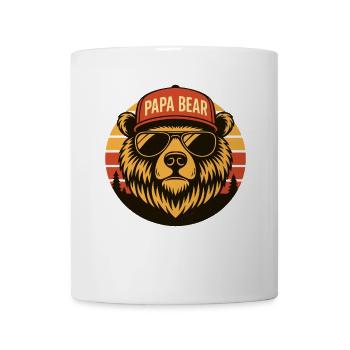 Papa bear - Cool bear father with sunglasses - Mug - white - Front