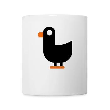 Duck Short Word - Minimalist Duck, Earth - Mug - white - Front
