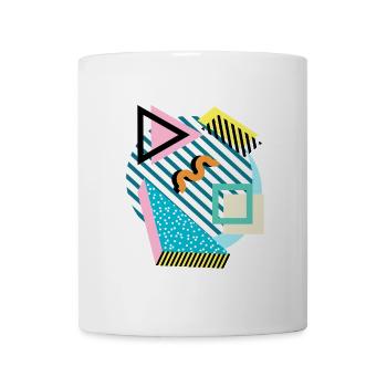 Memphis Mix – Retro Shapes & Farben - Tasse - Weiß - Vorne