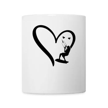Kitesurfer Kitesurfing Heart Watersports - Tasse - Weiß - Vorne
