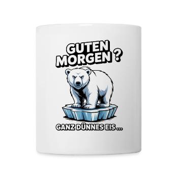 Good morning? Very thin ! Funny polar bear - Mug - white - Front
