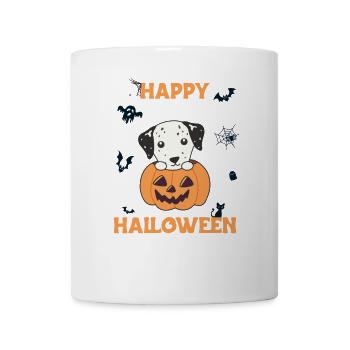 Dalmatians in Pumpkin Cute Dogs Happy Halloween - Mug - white - Front