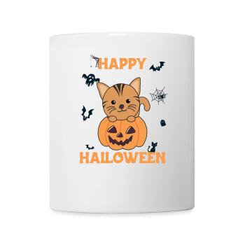 Cat in Pumpkin Cute Cats Happy Halloween - Mug - white - Front