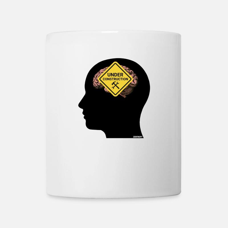 T-shirt cérébral Mindful Construction - Mug blanc - blanc