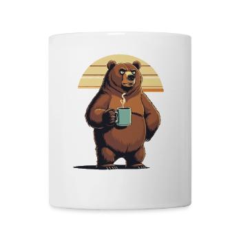 Grim Bear Coffee Mug Bears Coffee Tired - Mug - white - Front