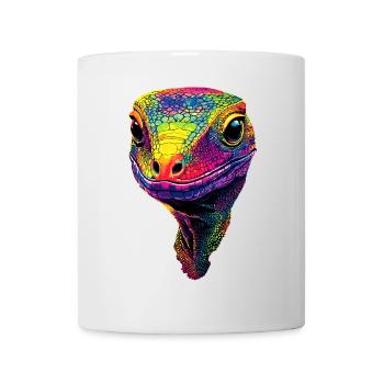 Waran Echse Reptil Komodowaran Bindenwaran Lizard - Tasse - Weiß - Vorne