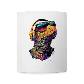 Waran Echse Reptil Komodowaran Bindenwaran Lizard - Tasse - Weiß - Vorne