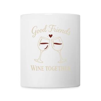 Gute Freunde trinken zusammen - Tasse - Weiß - Vorne