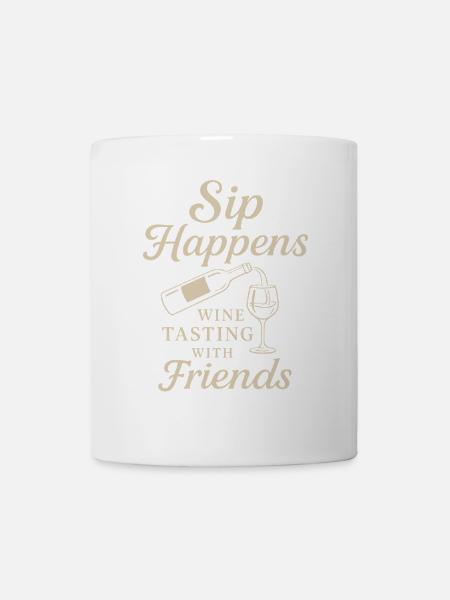 Freunde der Weinverkostung - Tasse - Weiß