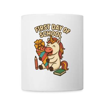 Unicorn School Start of School First Grade - Mug - white - Front