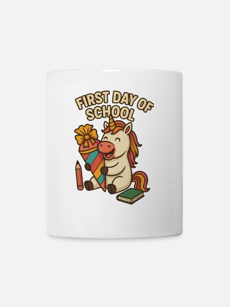 Einhorn Schule Schulstart Erstklässler - Tasse - Weiß
