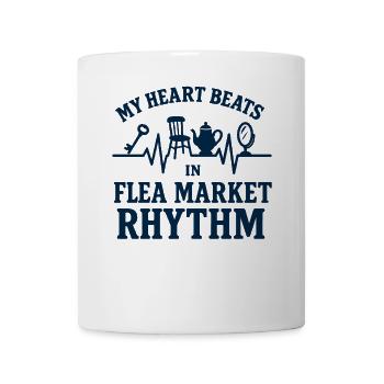 Antique Collector Heartbeat Flea Market Rhythm - Mug - white - Front