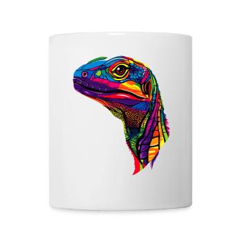 Waran Echse Reptil Komodowaran Bindenwaran Lizard - Tasse - Weiß - Vorne
