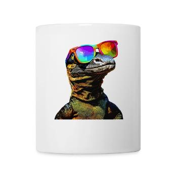 Waran Echse Reptil Komodowaran Bindenwaran Lizard - Tasse - Weiß - Vorne