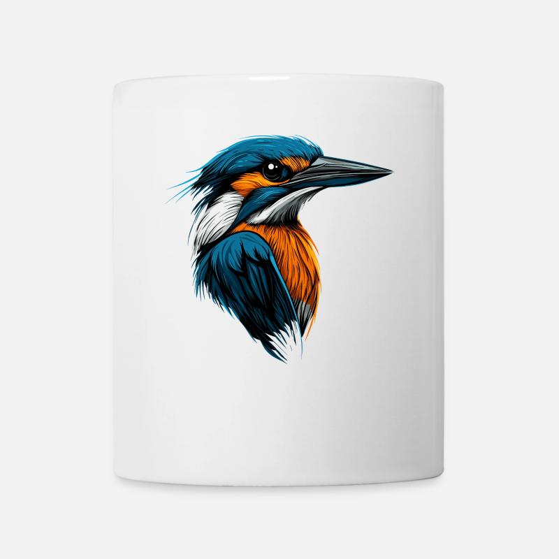 Martin-pêcheur Martin-pêcheur Oiseau mignon Martin-pêcheur Kingfisher - Mug blanc - blanc