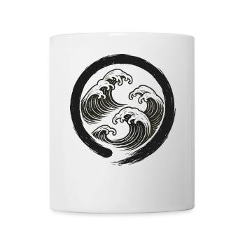 Zen-Wellen Enso-Kreis-Symbol - Tasse - Weiß - Vorne