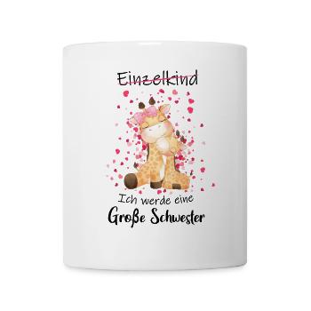 Nachwuchs Verkünden Ich Werde Große Schwester 2027 - Tasse - Weiß - Vorne