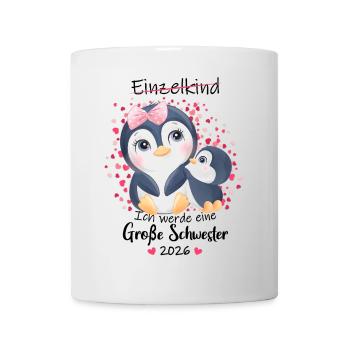 Nachwuchs Verkünden Ich Werde Große Schwester 2026 - Tasse - Weiß - Vorne