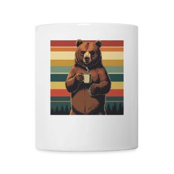 Grim Bear Coffee Mug Bears Coffee Tired - Mug - white - Front