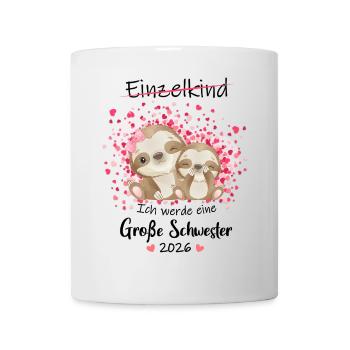 Annonce de la progéniture Je vais être une grande sœur en 2026 - Mug blanc - blanc - Devant