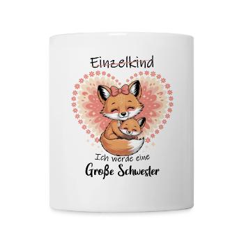 Nachwuchs Verkünden Ich Werde Große Schwester 2027 - Tasse - Weiß - Vorne