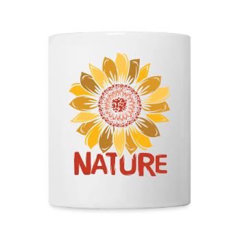 Nature Sunflower Illustration - Beautiful Flower Logo - Mug - white - Front