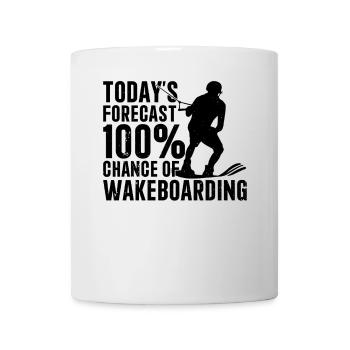 Les prévisions du jour 100 % de chance de Wakeboard - Mug blanc - blanc - Devant