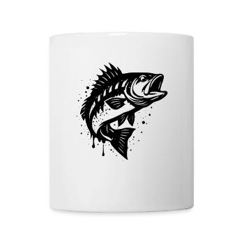 Raubfisch Splash – Angeln mit Stil - Tasse - Weiß - Vorne