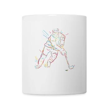 Eishockeyspieler Oldschool Look - Tasse - Weiß - Vorne